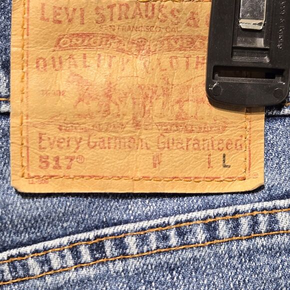 Levi's 517 Slim Fit Boot High Rise Jeans Juniors Size 13L - Picture 3 of 5